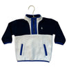 Ralph Lauren Ivory, Navy, Blue Quarter-Zip Fleece Pullover - Size 24 Mo