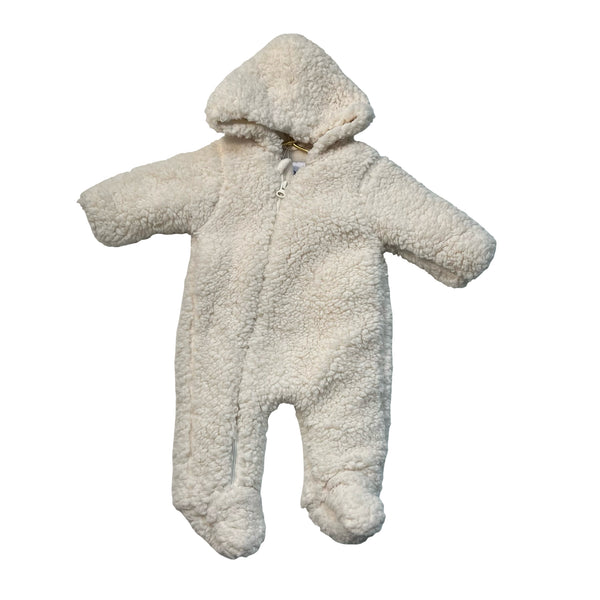 Zara Ivory Sherpa Footed Bunting - Size 0-1 Mo
