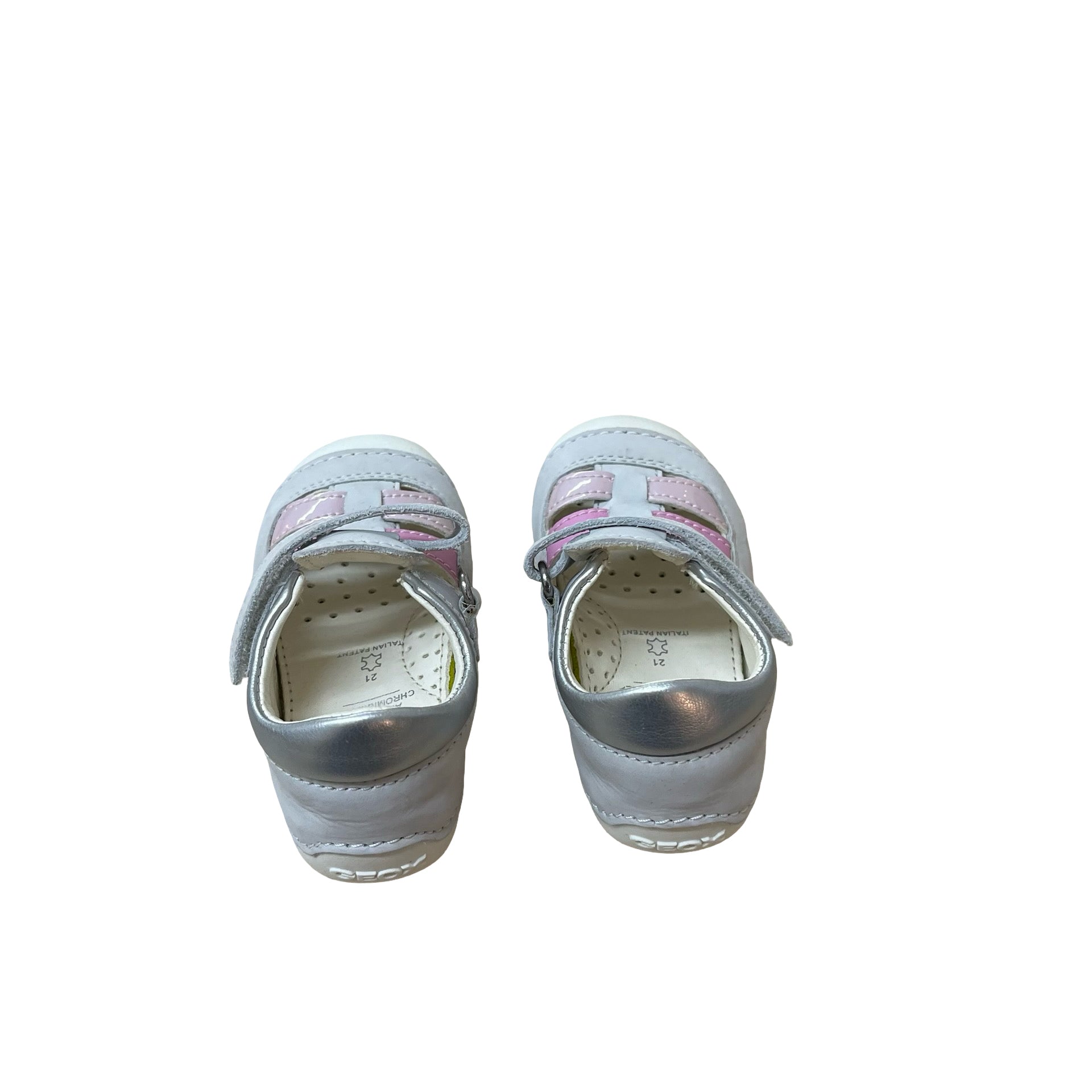 Geox Gray, Pink Leather Shoes New in Box - Size 5.5