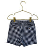 Janie and Jack Navy & White Check Shorts - Size 12-18 Mo