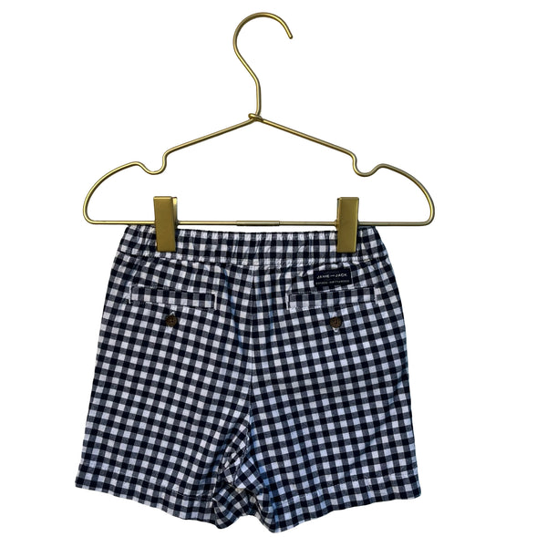 Janie and Jack Navy & White Check Shorts - Size 12-18 Mo
