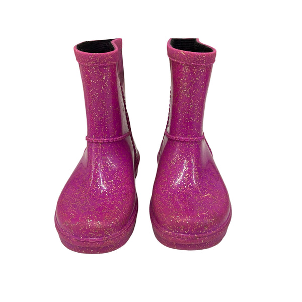 UGG Raspberry Pink Glitter Rain Boots - Size 6