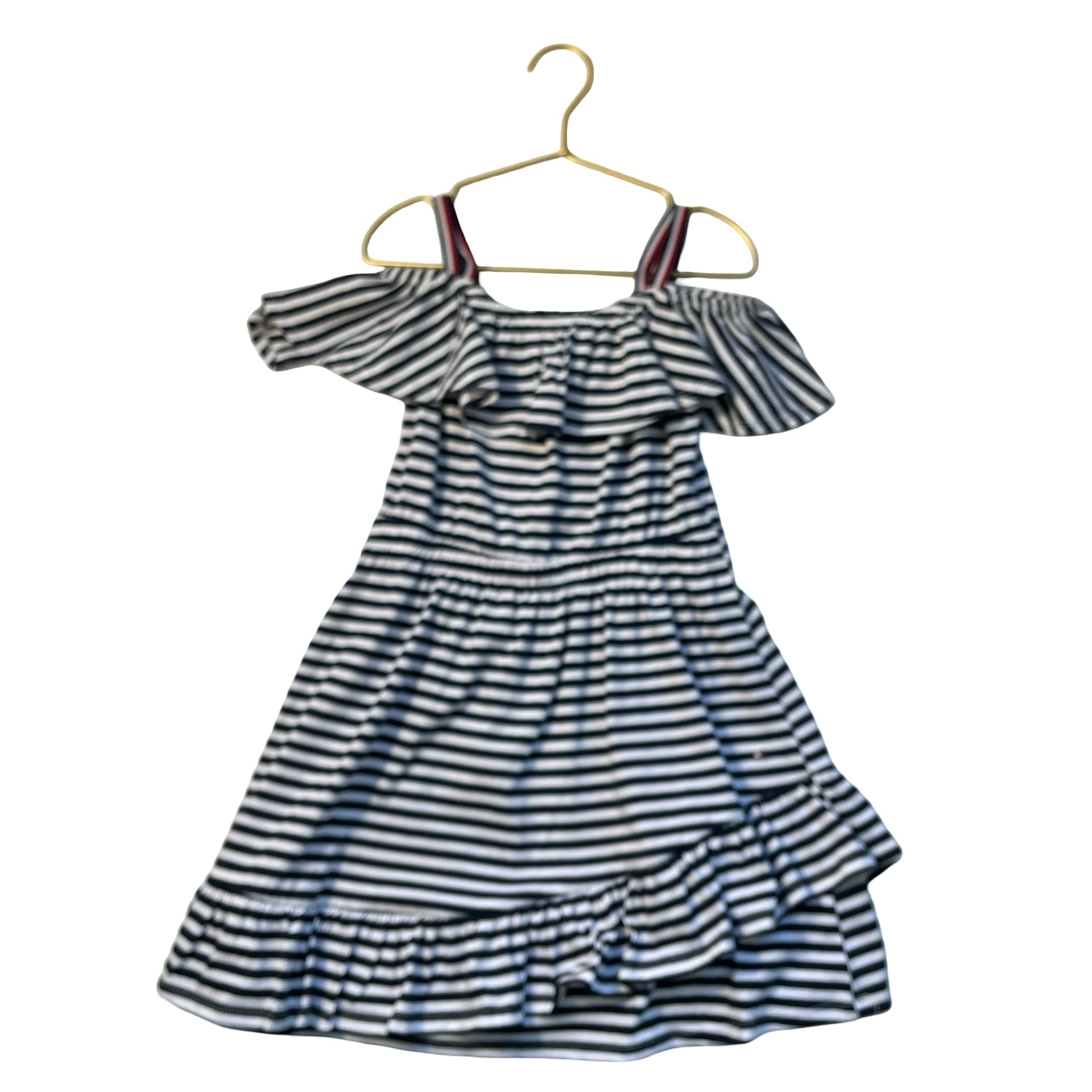 Tommy Hilfiger Navy & White Striped Dress - Size 6
