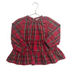 Crewcuts Red Tartan & Metallic Blouse - Size S 6-7