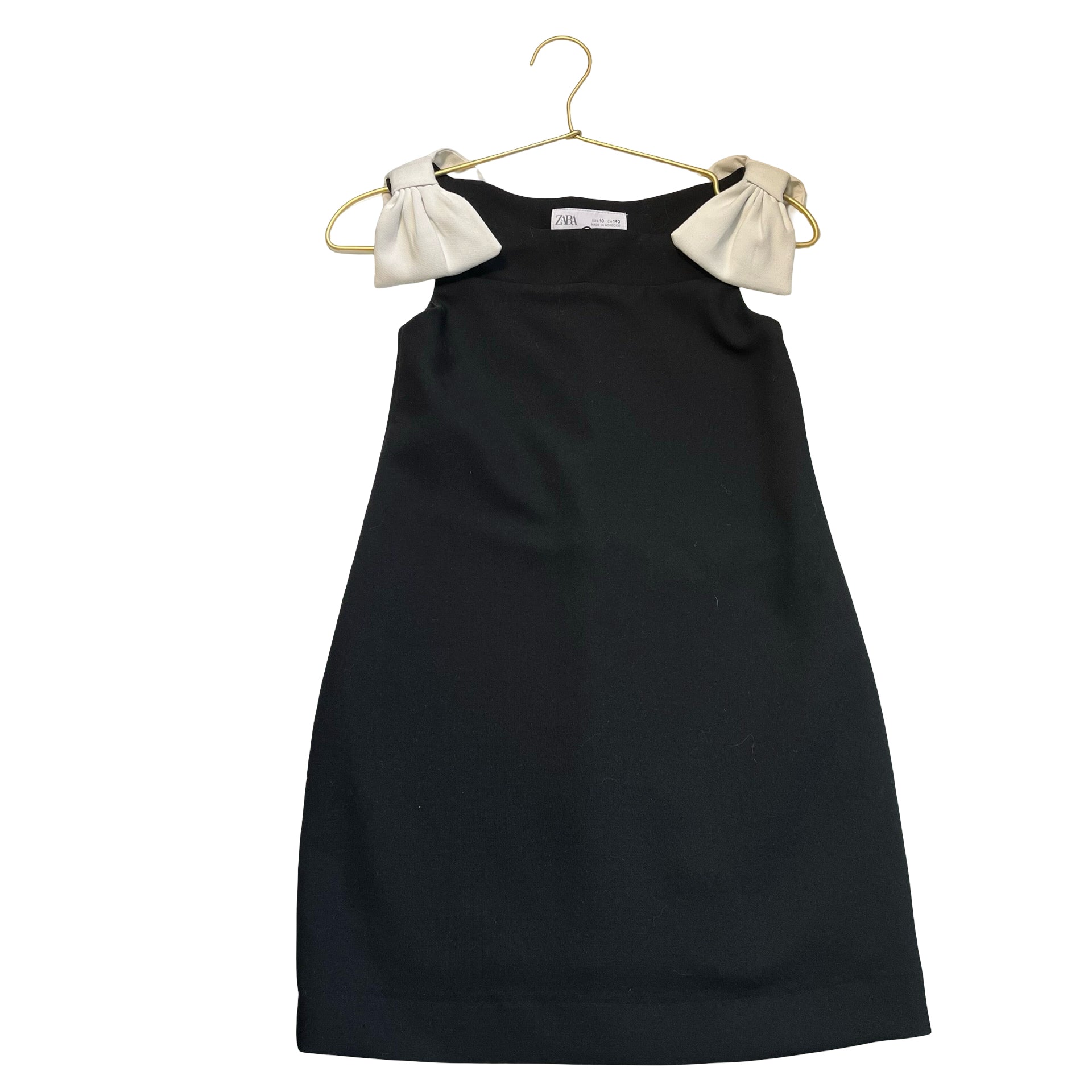 Zara Black & Ivory Bow Dress - Size 10