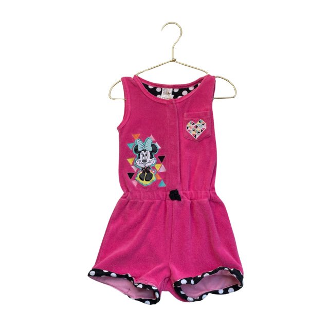 Disney Pink Minnie Mouse Terry Sleeveless Romper - Size 4 - Bounce Mkt