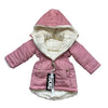 DKNY Pink & Ivory Quilted & Faux Fur Reversible Jacket with Tag - Size 12 Months - Bounce Mkt