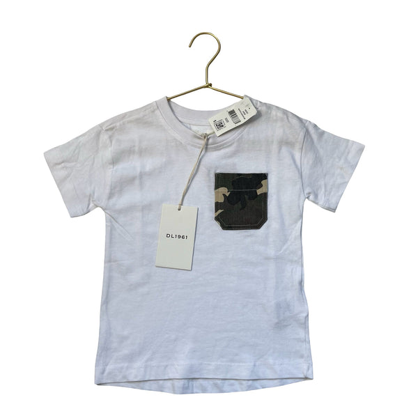 DL 1961 Ivory Camo Pocket T-Shirt with Tags - Size 2/3 - Bounce Mkt