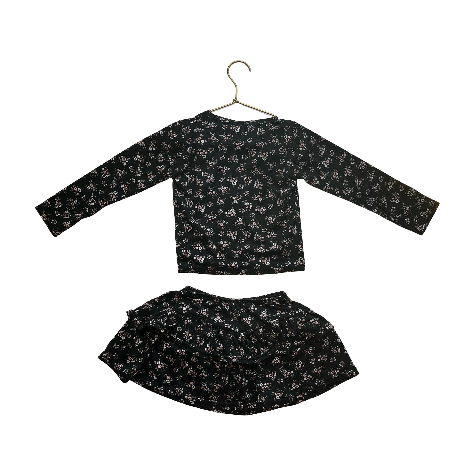 Dori Creations Black & Pink Floral Skirt & Shirt Set - Size 6X - Bounce Mkt