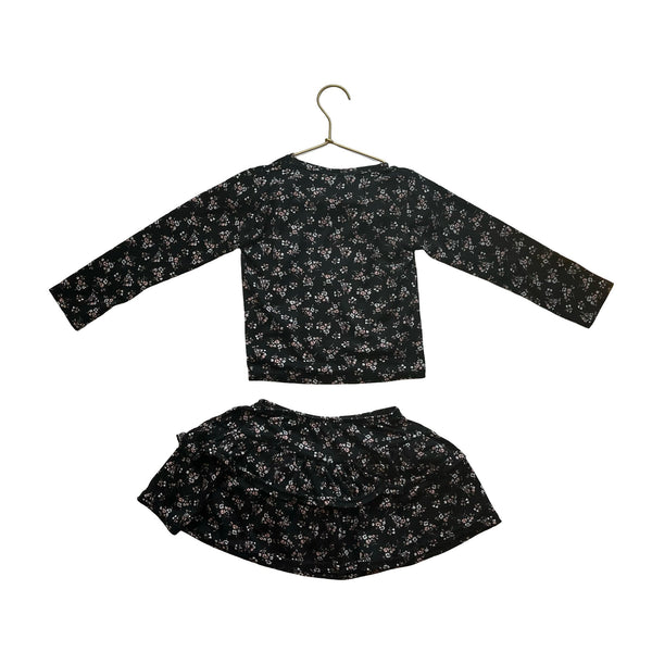Dori Creations Black & Pink Floral Skirt & Shirt Set - Size 6X - Bounce Mkt