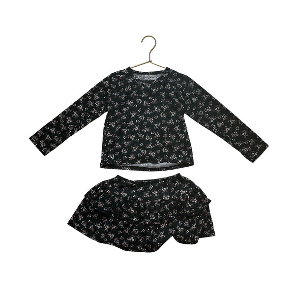 Dori Creations Black & Pink Floral Skirt & Shirt Set - Size 6X - Bounce Mkt