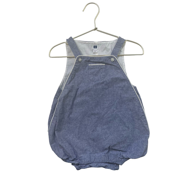 Janie and Jack Chambray Overall Romper - Size 18-24 Mo
