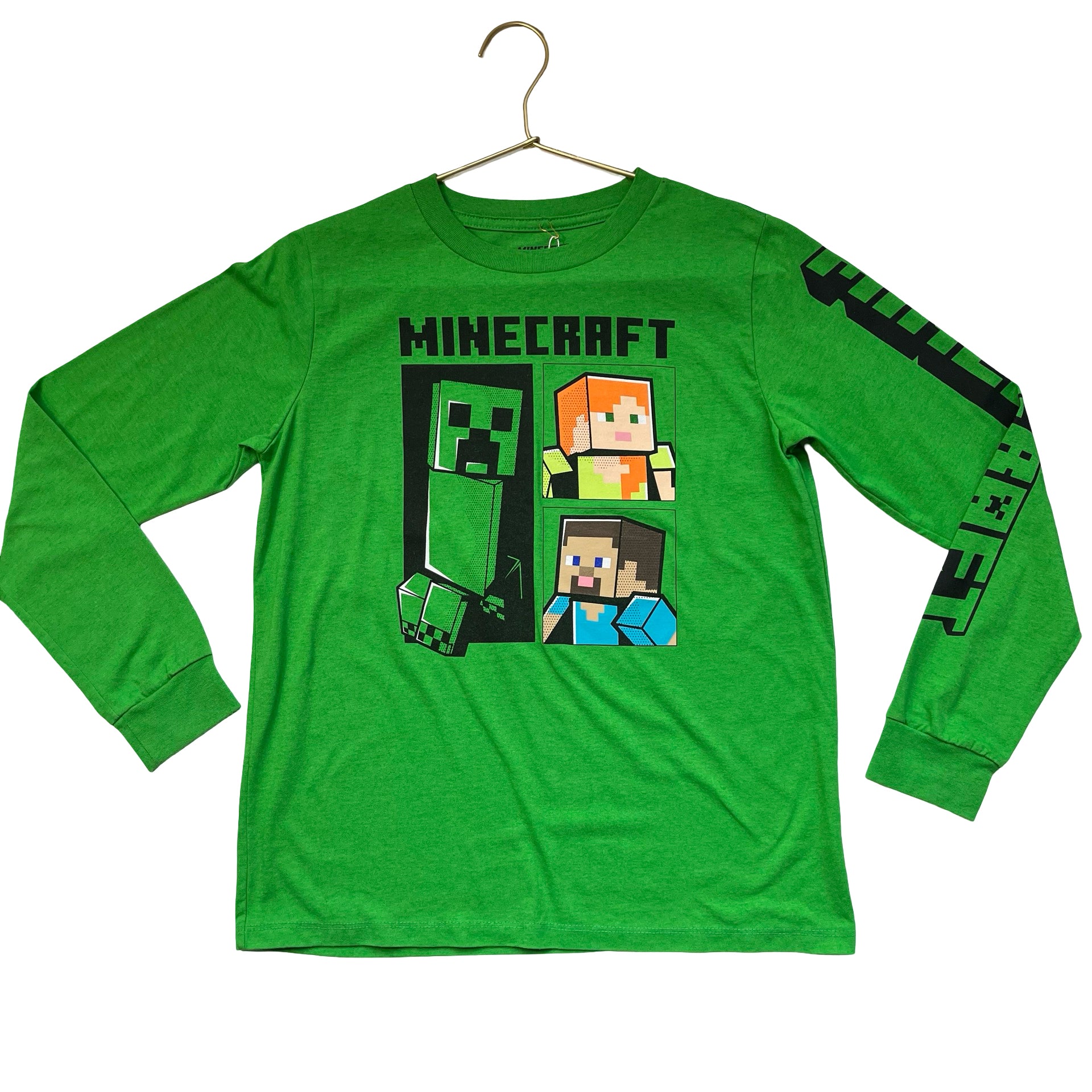Mojang Minecraft Green Graphic Shirt - Size M 10-12
