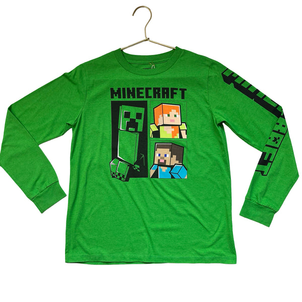 Mojang Minecraft Green Graphic Shirt - Size M 10-12