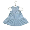 Tucker & Tate Ivory & Teal Stripe Sleeveless Dress - Size 9 Months