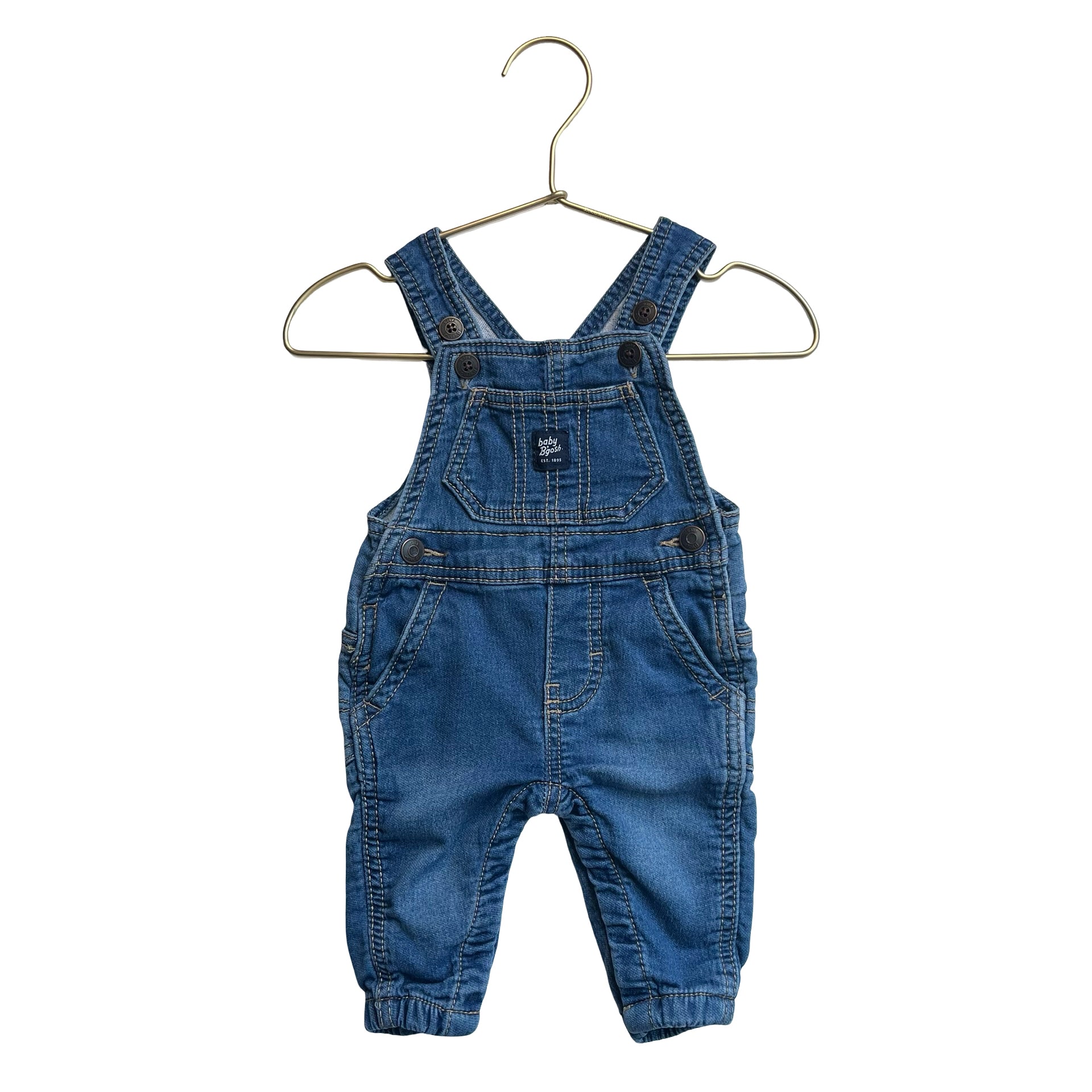 OshKosh Denim Overalls - Size 3 Mo
