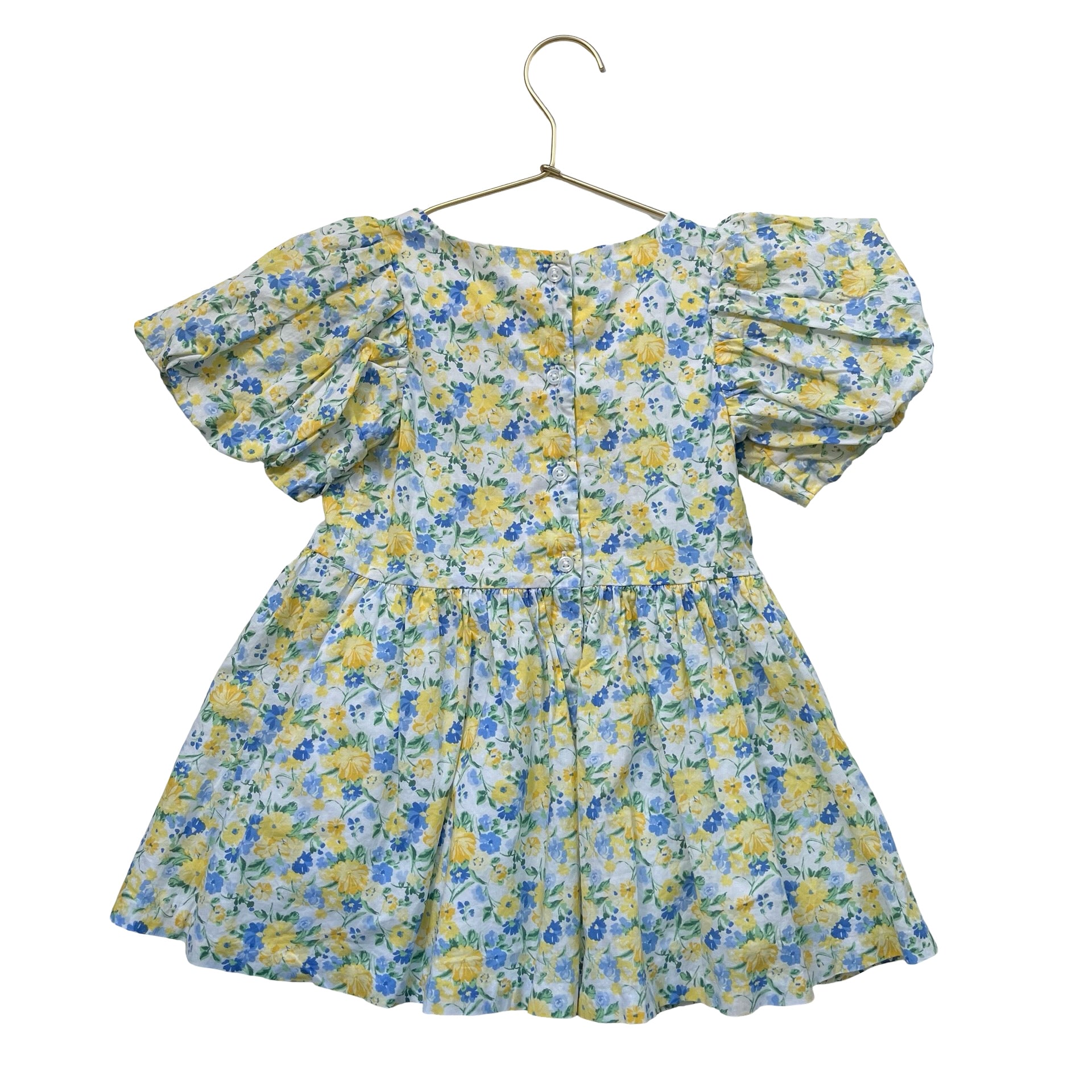 Janie and Jack Yellow, Green, Blue Floral Dress - Size 3