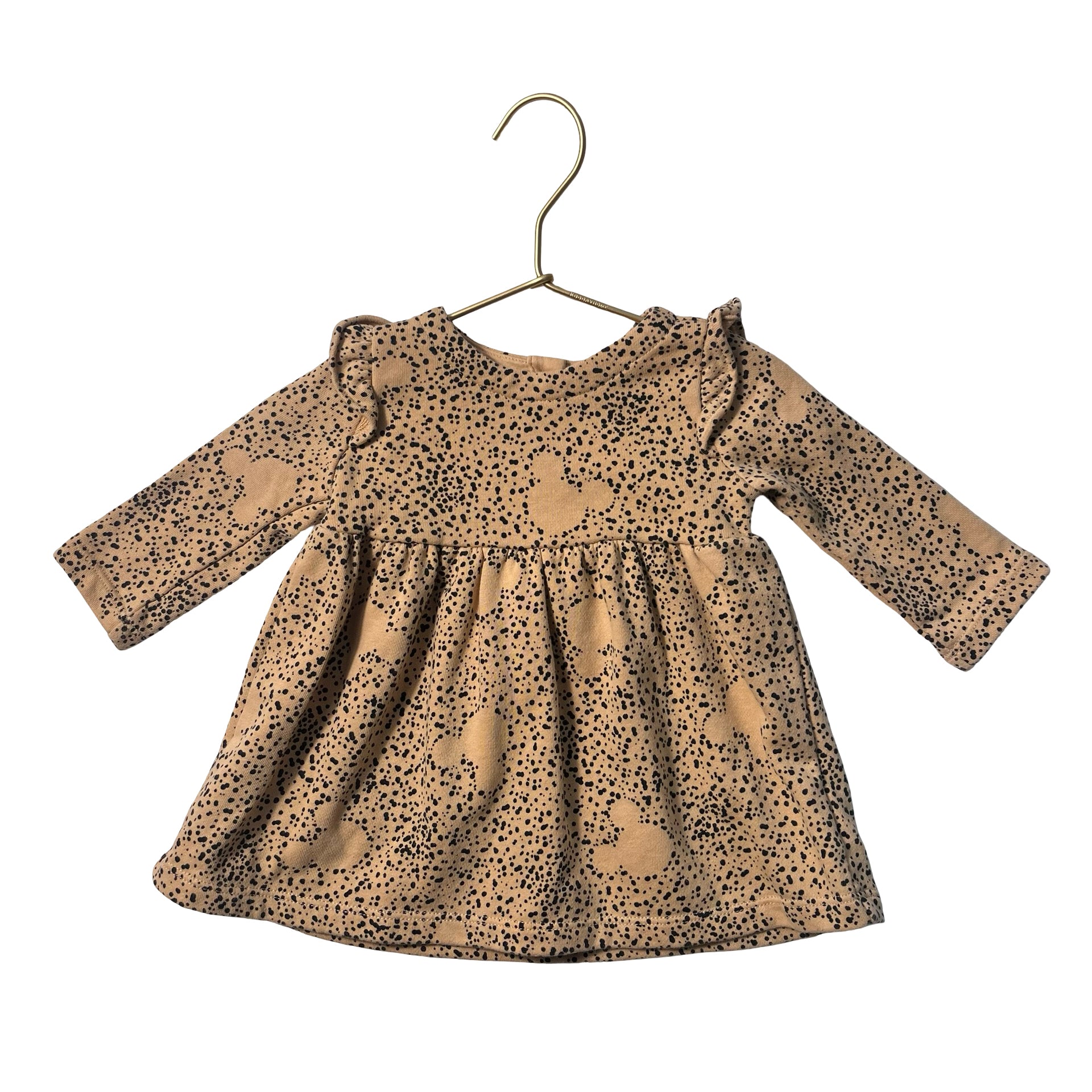 Baby Gap x Disney Khaki & Black Mickey Mouse Print Dress - Size 3-6 Mo