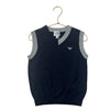 Armani Junior Navy & Gray Cotton Sweater Vest - Size 5A