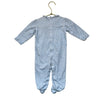 Kissy Kissy Light Blue Floral Smocked Footed One-Piece - Size 6-9 Mo
