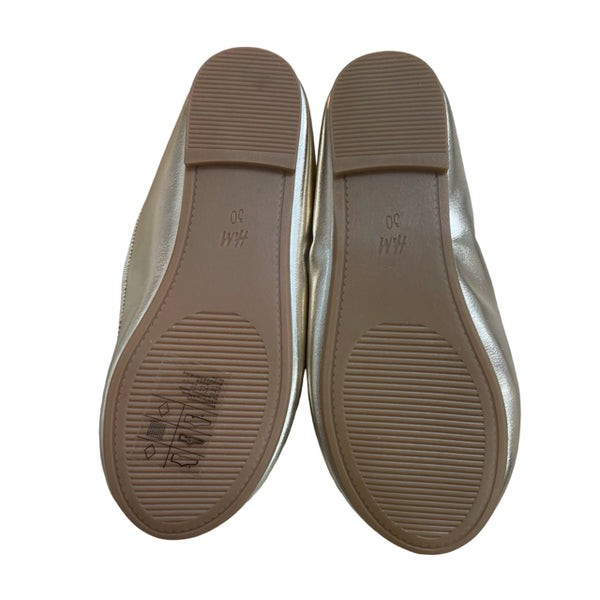 H&M Gold Ballet Flat Shoes - Size 12.5