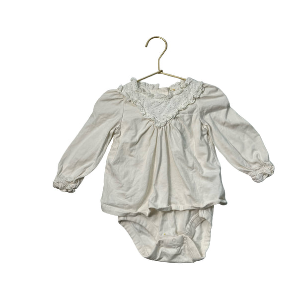 Baby Gap Ivory & Eyelet Onesie Bodysuit Top - Size 18-24 Mo