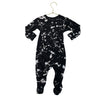 Nununu Black & White Splatter Print Distressed Footed One-Piece - Size 6-12 Mo