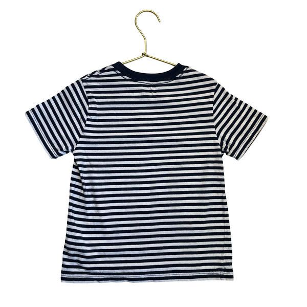 Polo Ralph Lauren Navy & White Striped T-Shirt - Size 4