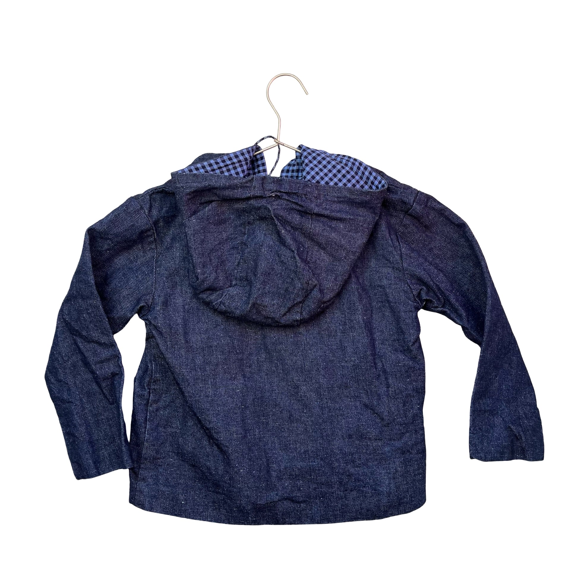 Makie Cotton & Linen Blend Denim Hooded Jacket - Size 6Y