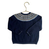 Angel Dear Navy Fair Isle Cardigan Sweater - Size 18-24 Mo