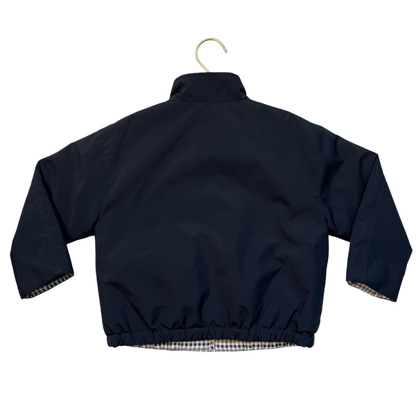 Zara x Bensimon Reversible Navy & Check Lightweight Jacket - Size 4