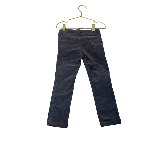 Tartine et Chocolat Gray Velvet Pants, Sequin Accent - Size 4A