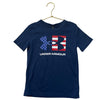 Under Armour Navy Stars & Stripes Logo T-Shirt - Size 5