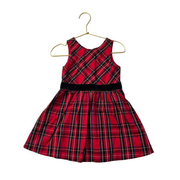 Crewcuts Red Tartan Plaid Dress - Size 2