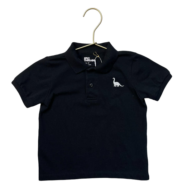 Epic Threads Black Dino Polo Shirt - Size 4T