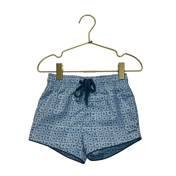 Minnow Blue Pattern Swim Suit - Size 3-4Y