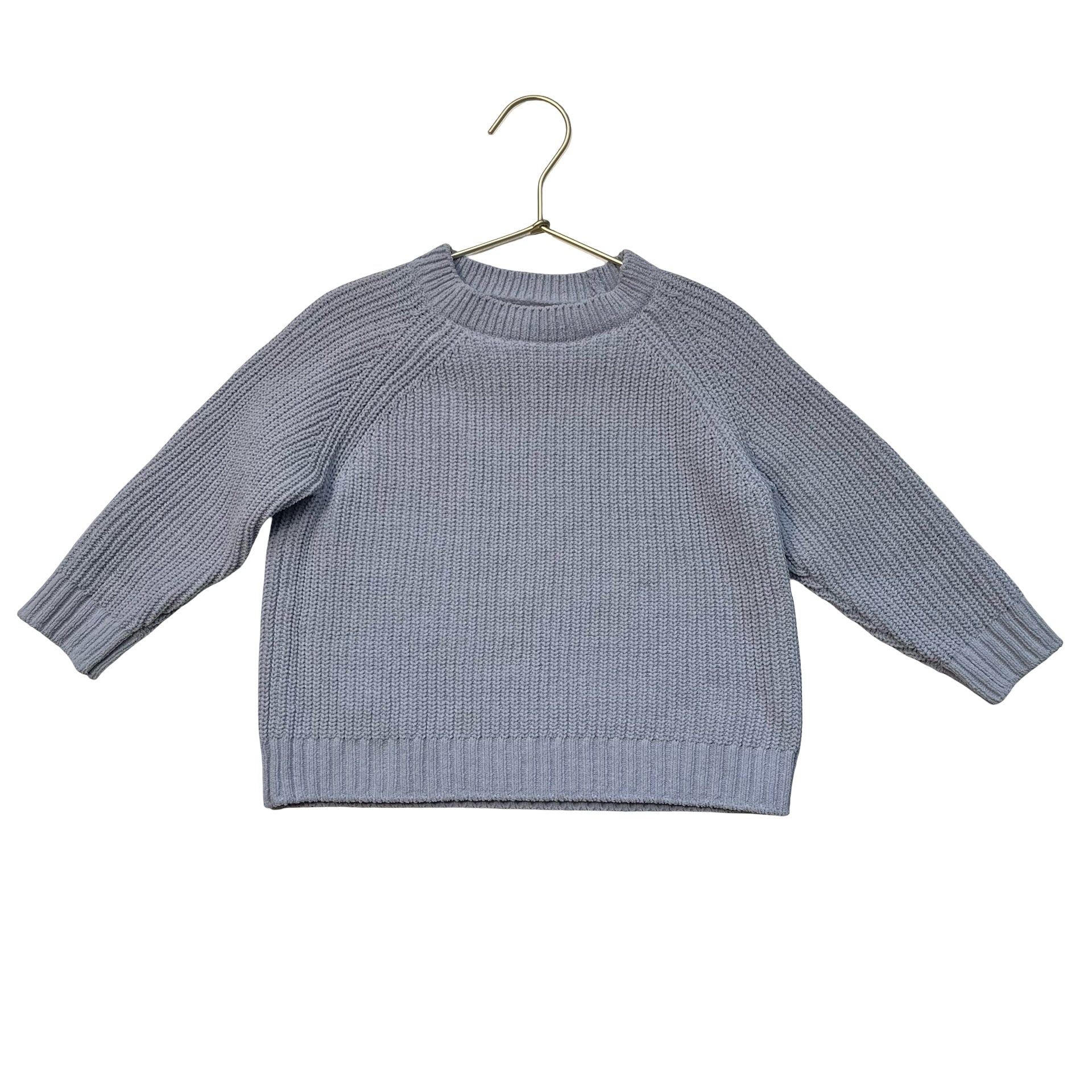 Zara Blue Chenille Sweater - Size 3