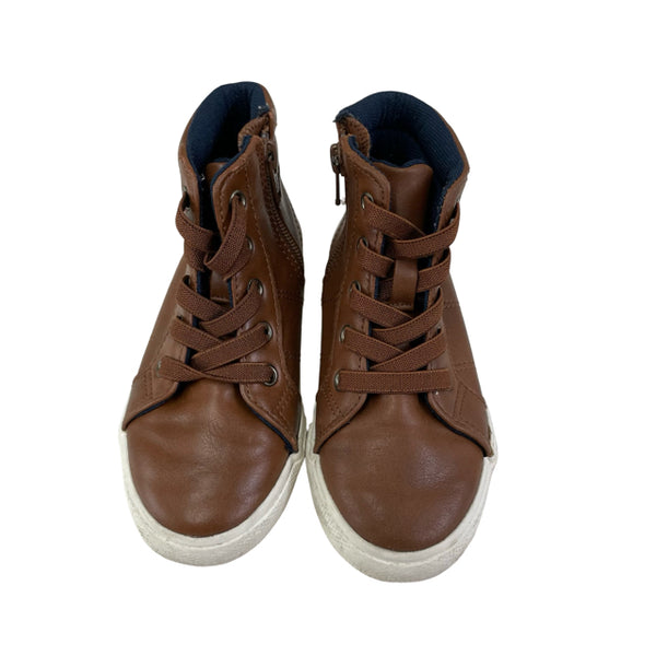 Cat & Jack Brown & Ivory High Top Sneakers - Size 10