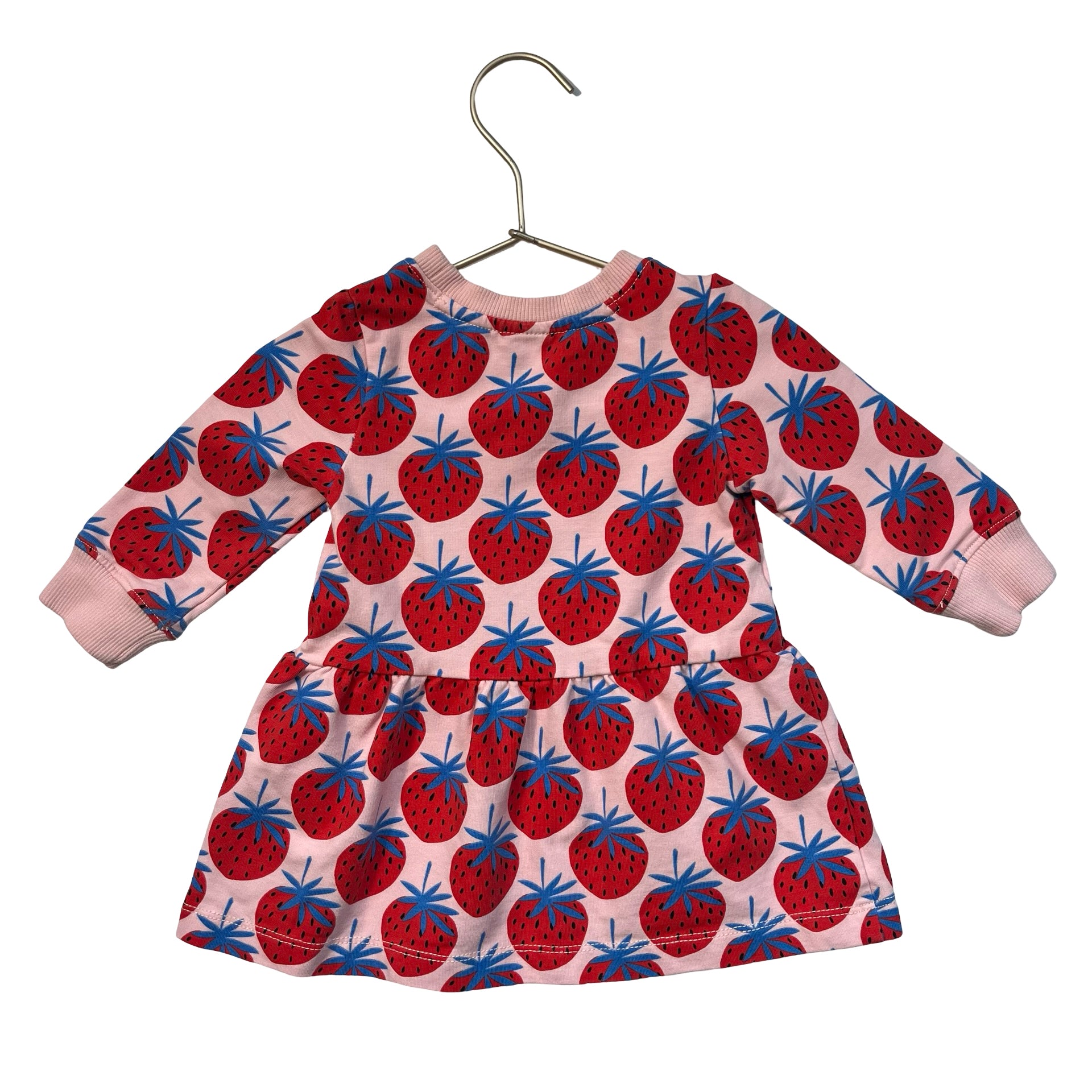 Hanna Andersson Pink, Red, Blue Strawberry Print Dress - Size 12-18 Mo