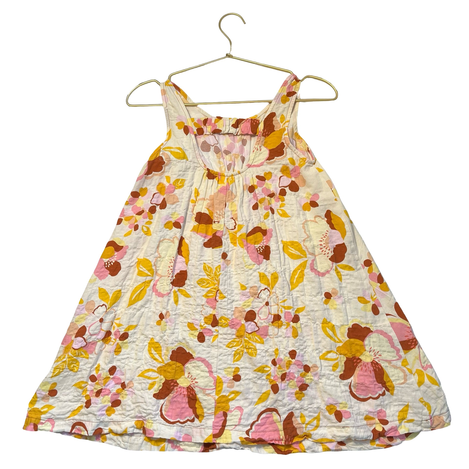 Zara Tropical Floral Cotton-Linen Dress - Size 10