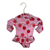 M&S Pink & Red Strawberry Print Swim Suit - Size 6 Mo