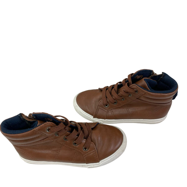 Cat & Jack Brown & Ivory High Top Sneakers - Size 10