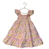 Quince Pink & Yellow Floral Smocked Dress - Size 4T