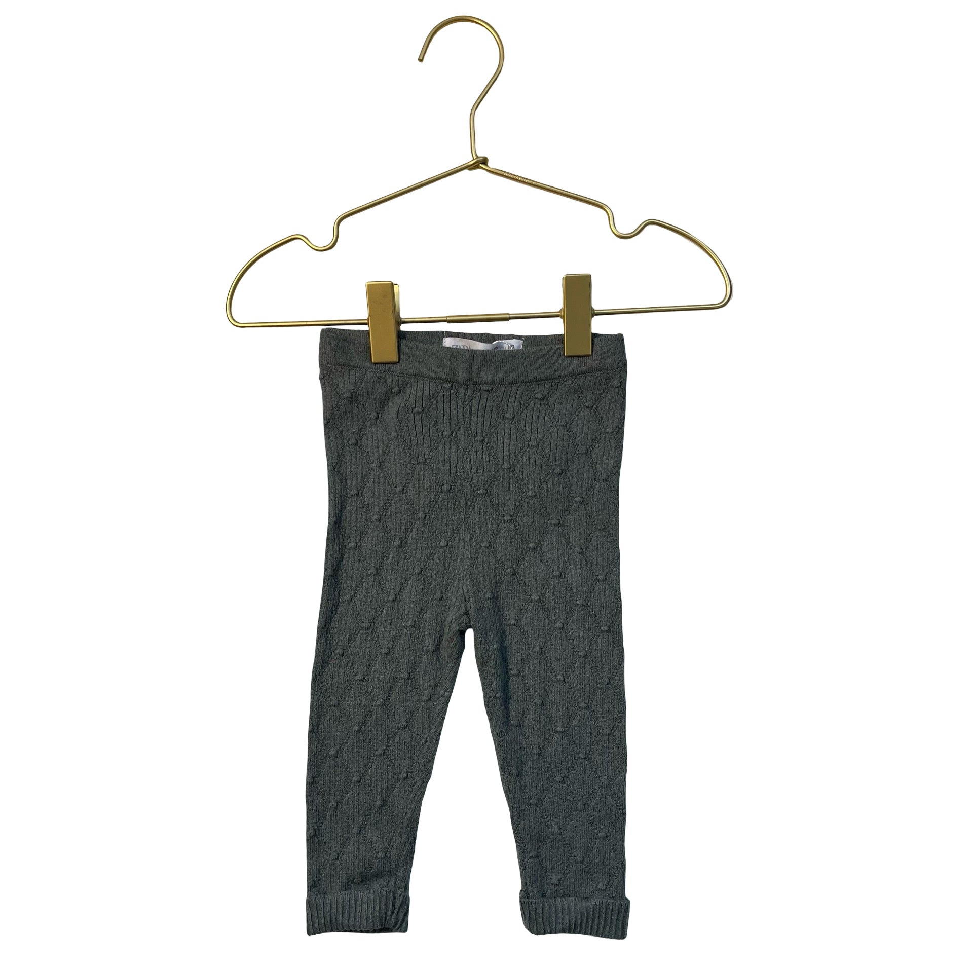 Zara Sage Green Knit Leggings - Size 9-12 Mo