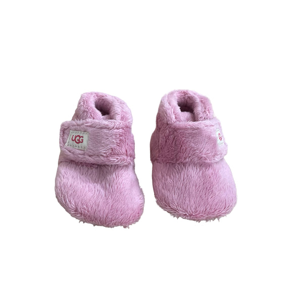 UGG Pink Fuzzy Soft-Sole Booties - Size 0-1