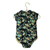 Ruffle Butts Black Floral Swim Suit - Size 2T