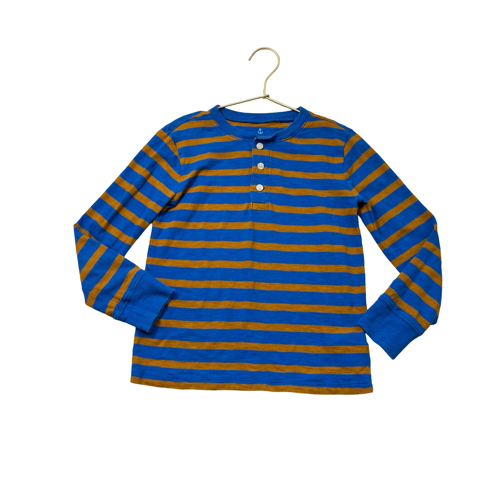 Crewcuts Blue Striped Henley - Size S 6-7