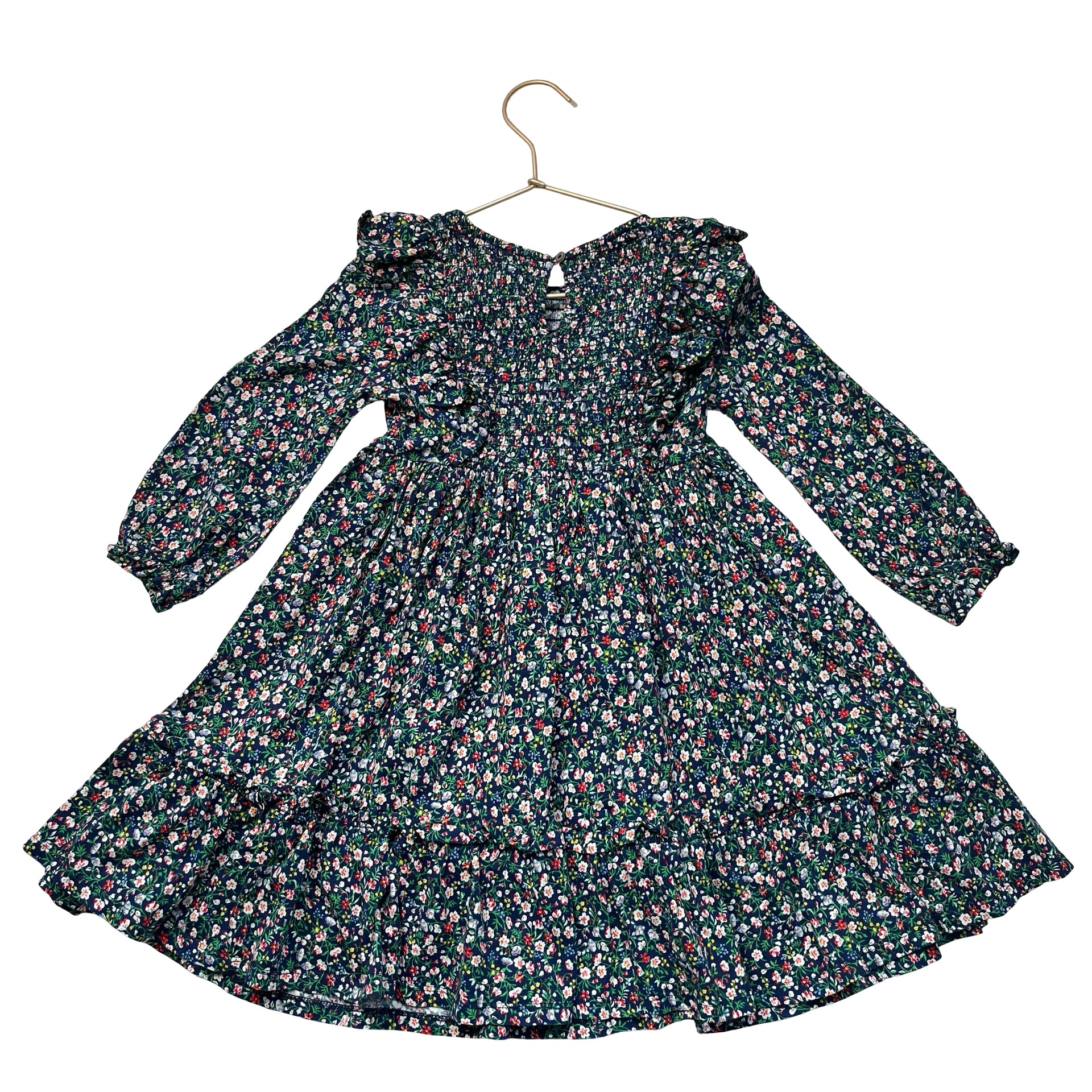 Polo Ralph Lauren Navy Floral Smocked Dress - Size S 7