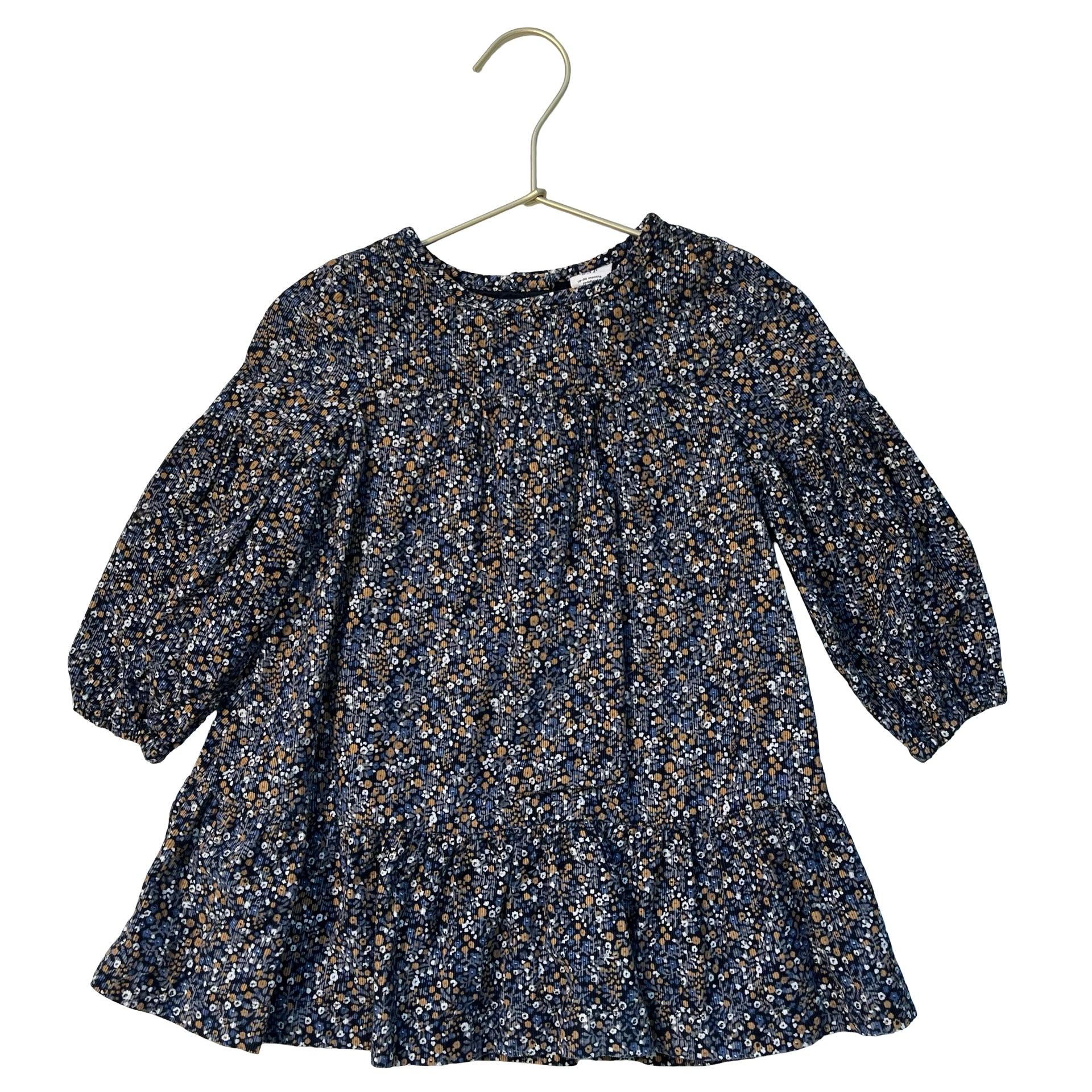 Baby Gap Navy & Tan Floral Corduroy Dress - Size 18-24 Mo
