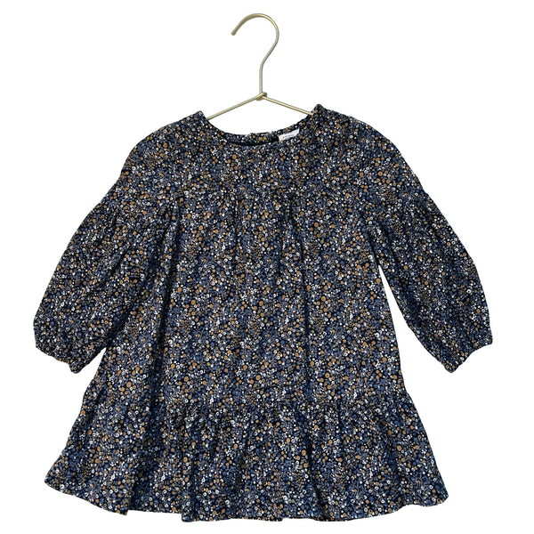 Baby Gap Navy & Tan Floral Corduroy Dress - Size 18-24 Mo